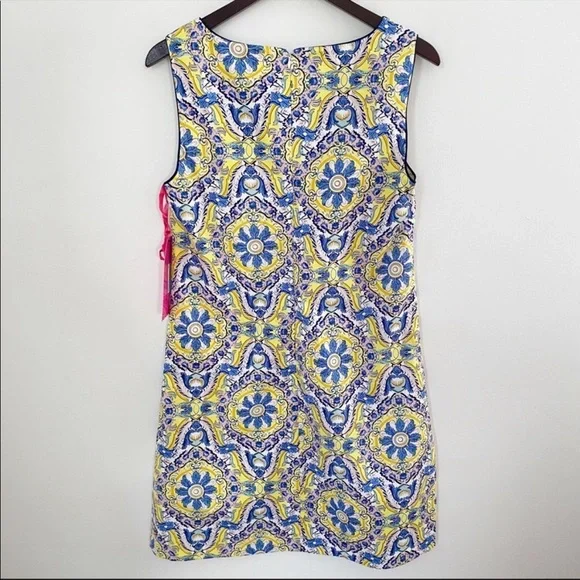 NWT Betsy Johnson Yellow China Plate Sheath
Sleeveless Mini Dress Sz 10 - Picture 4 of 6
